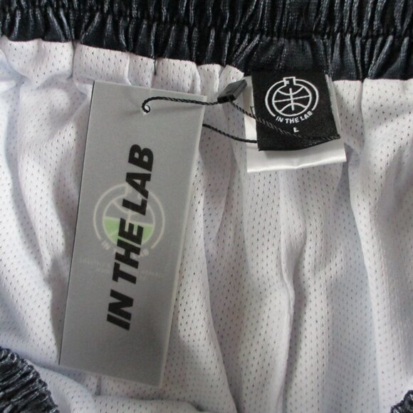 In the Lab Stealth Shorts Men Large Black Basketball Drawstring Heavyweight Mesh - Picture 8 of 10